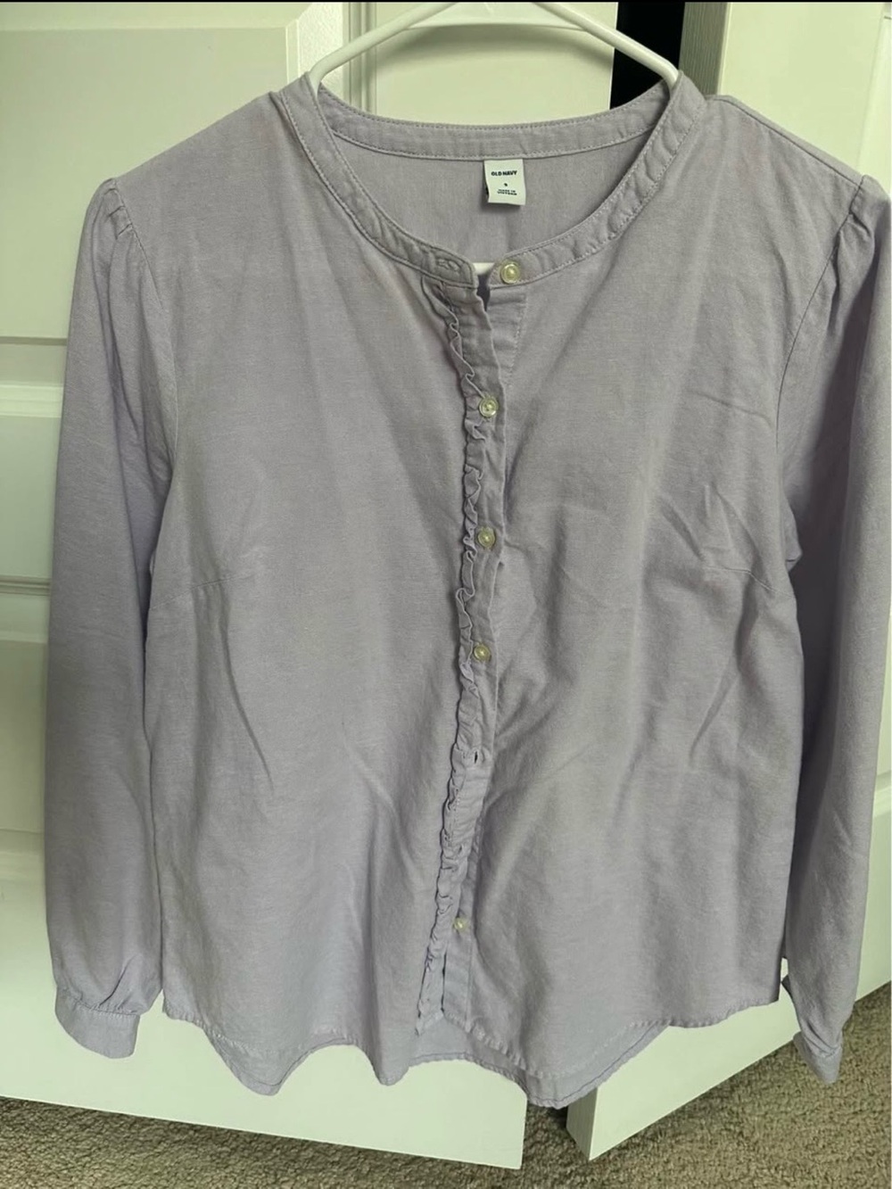 Old Navy Pale Pink Pleated V-Neck Blouse